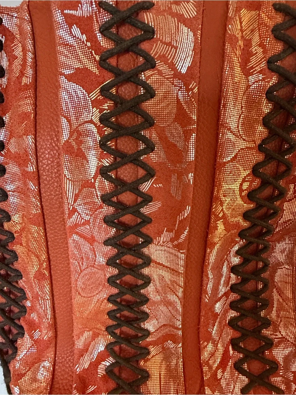 Sharif. New Leather Women's Orange Boho Fringe Crossbody Bag with Coin Pouch